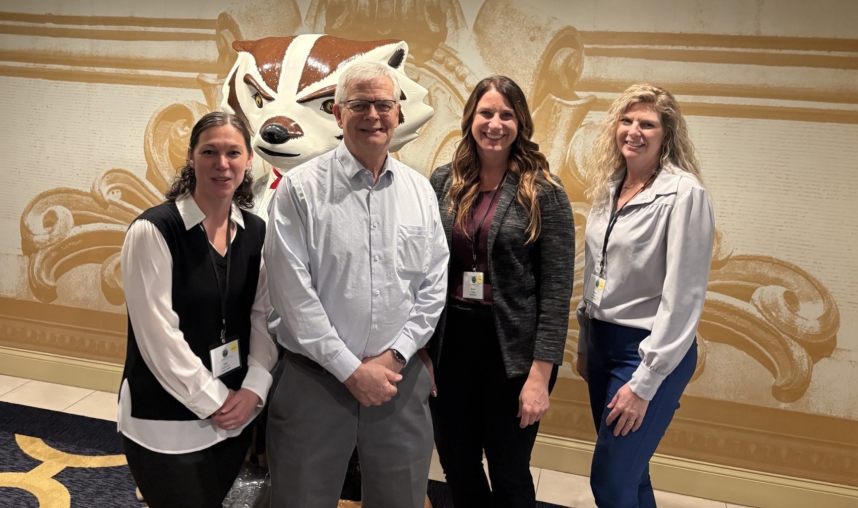 Photo ID (l to r):  Anne Sadowska, VP-Chief Administrative Officer, Aspirus WI Northwest Division,  State Senator Jeff Smith (D - Brunswick), Jessica Faude, VP-Chief Nursing Officer, . Aspirus WI Northwest Division; Denise Carstensen, Director of Nursing,