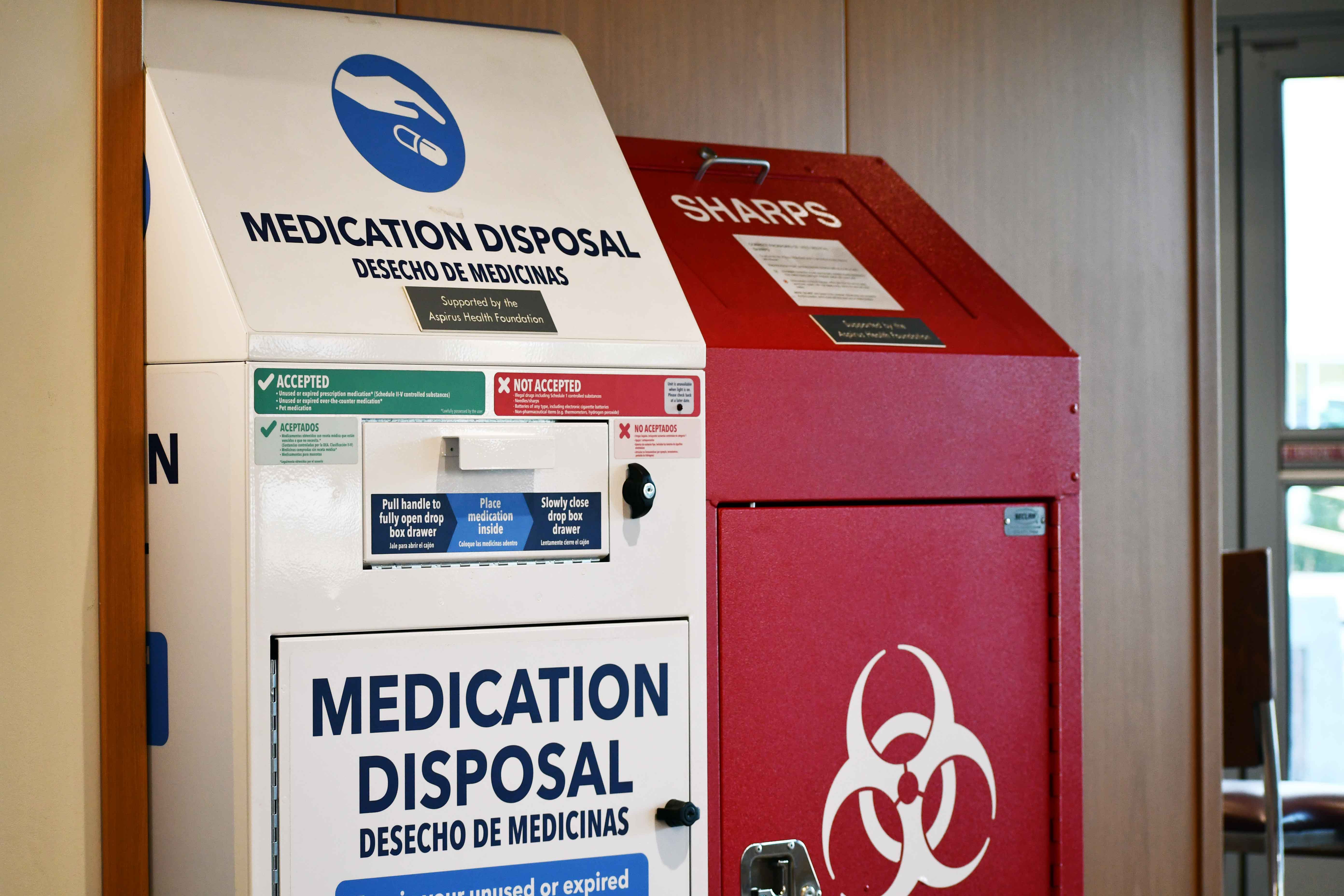 Dispose Each Dose Drug Take Back - Medical%20Disposal%20Container%20at%20Aspirus%20Wausau%20Hospital