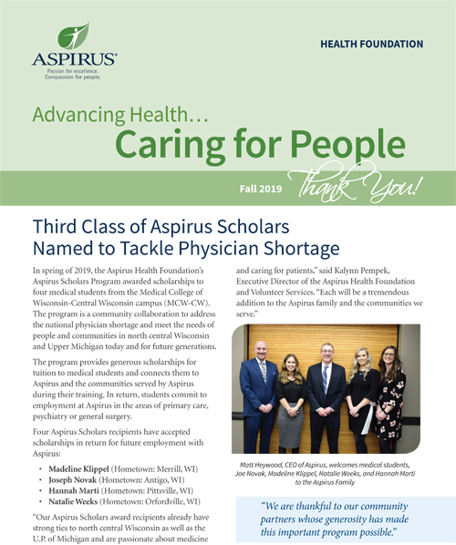 Aspirus Health Foundation 2019 Annual Report
