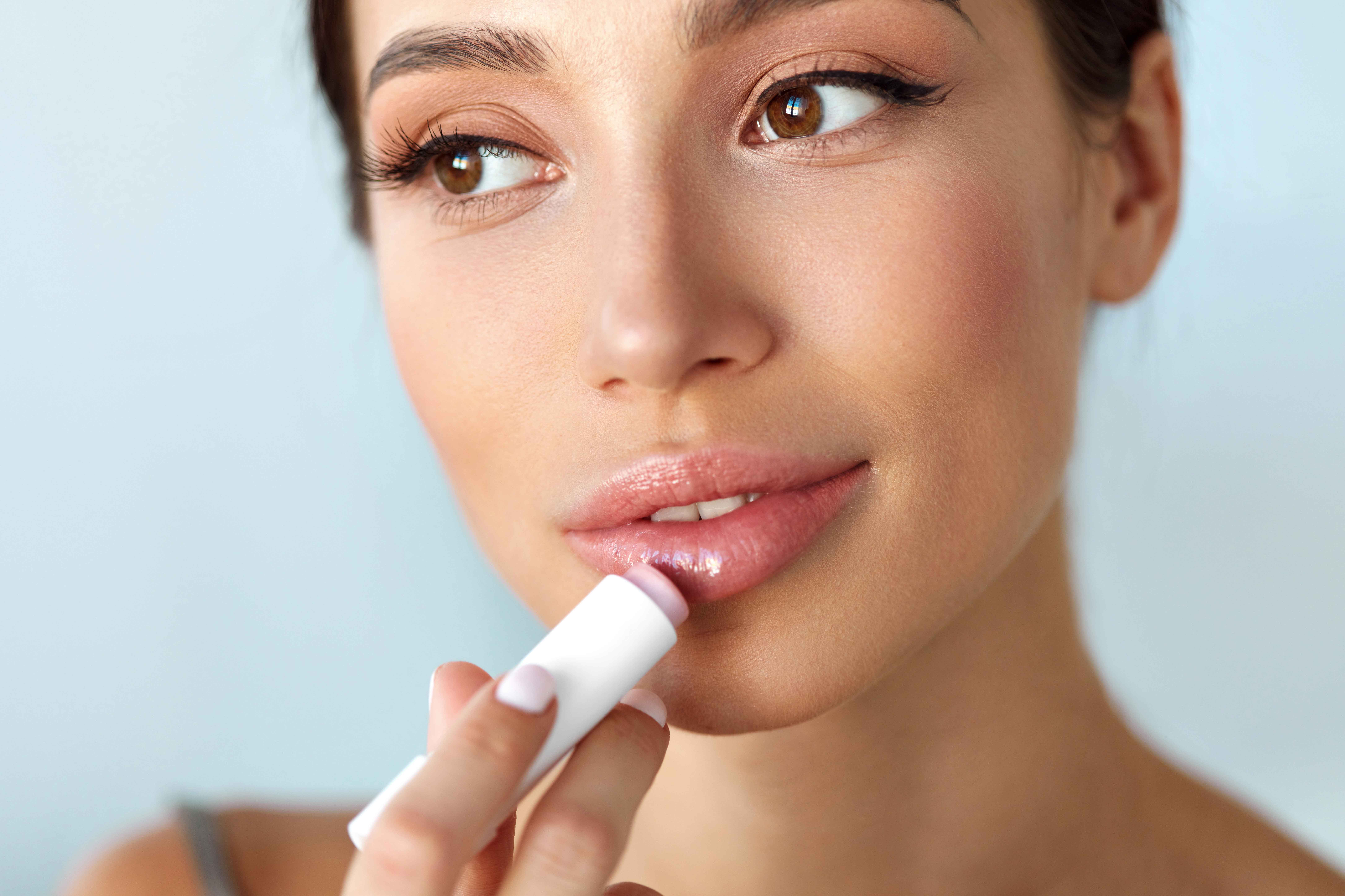 Female moisturizing lips
