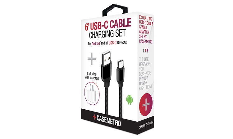 Charging Cable Set for Android and USB-C Devices (6ft)
